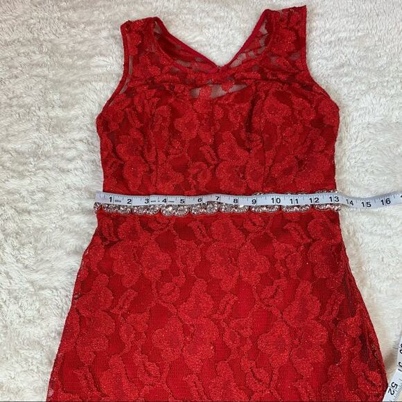 City Studio Jessica Rabbit lace mermaid sheath evening gown maxi dress, 9 NWT - Picture 8 of 15